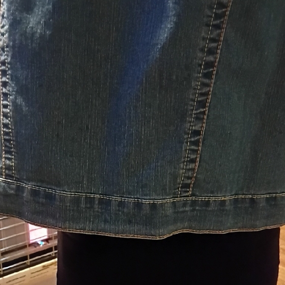 Cato Blue Denim Vest with Button Accents - Picture 5 of 6